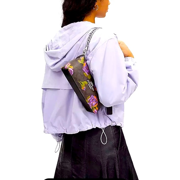 Coach Charlotte Shoulder Bag Signature Crossbody Rose Print - Picture 6 of 13